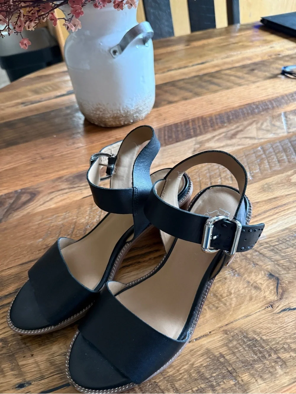 Franco Sarto Women's Block Heel Sandals with Ankle Strap